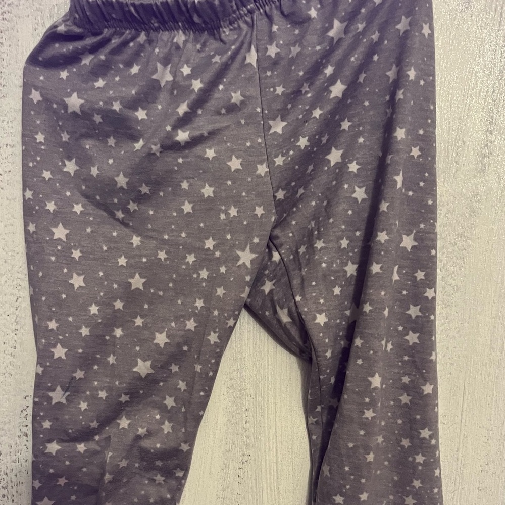 Sleep On It Girls Size 7/8 Grey Leggings with Stars